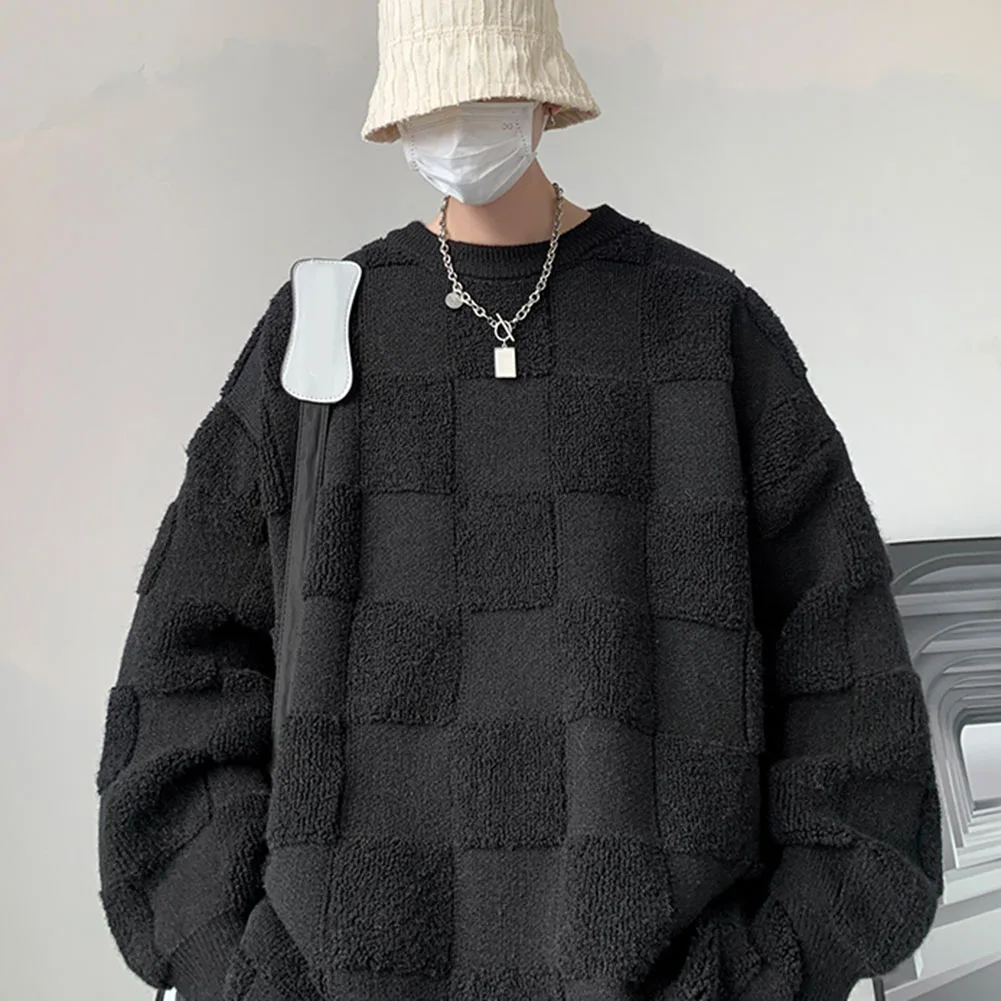 Trendy Men's Sweater Loose Casual Pullover Fashionable Streetwear Towel Check Design Fall Winter Black White Red Green Blue
Trendy Men's Sweater Loose Casual Pullover Fashionable Streetwear Towel Check Design Fall Winter Black White Red Green Blue