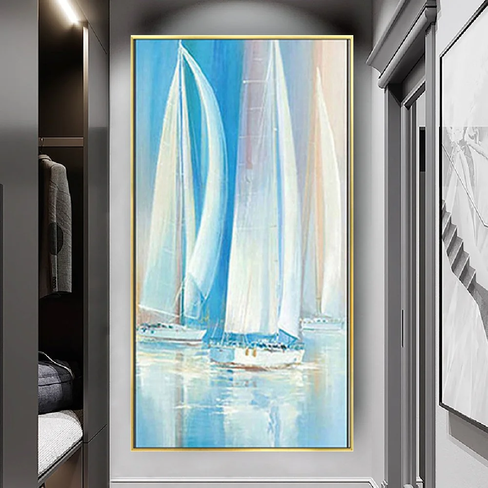 Fashion Home Trim Salon Landscape Canvas Wall Art Picture Handmade Abstract Blue Oil Painting Decor Living Room Modern Artwork
Fashion Home Trim Salon Landscape Canvas Wall Art Picture Handmade Abstract Blue Oil Painting Decor Living Room Modern Artwork