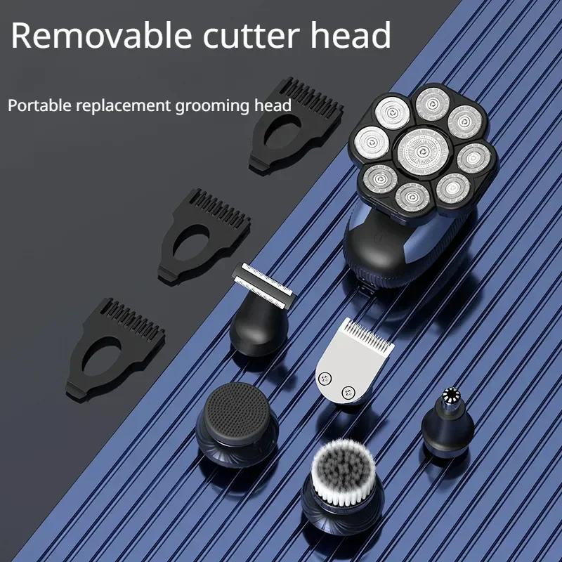 

Resuxi LK-9510 Beard Cutter Bald Machine Multifunctional Household Razor 9-blade Electric Shaver Washable Men's Hair Clipper