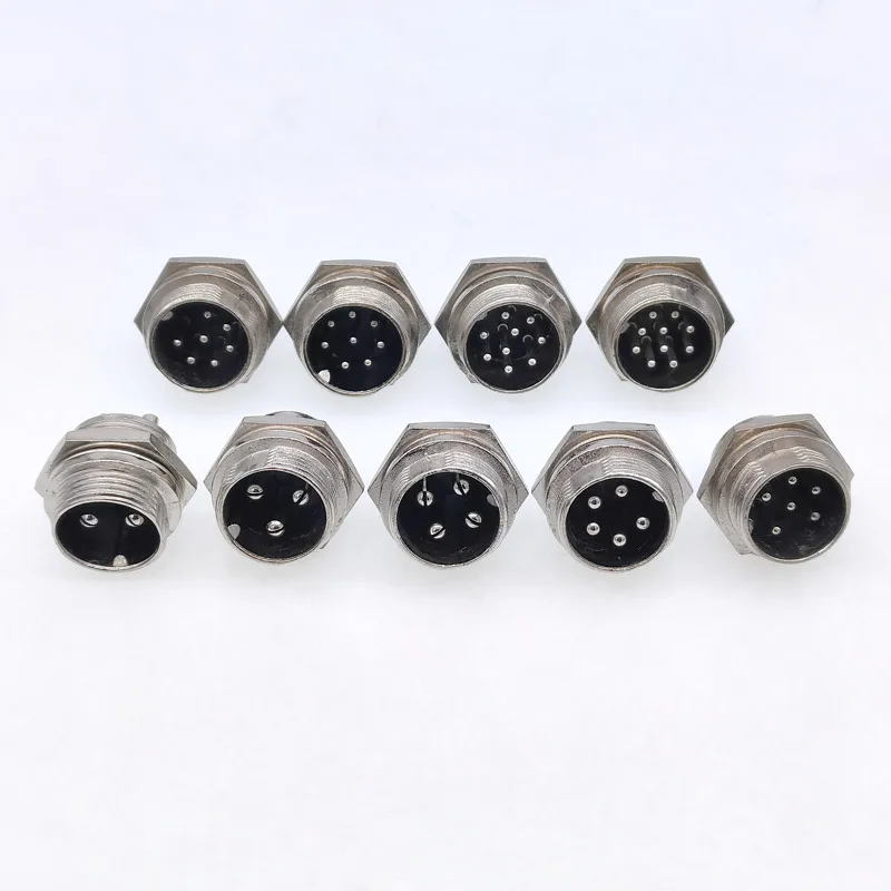 

10PCS Male socket GX16 Aviation Circular Connector 2Pin3pin4pin 5pin6pin7pin8pin9pin10pin Diameter 16mm L73 RS765 DF16 M16