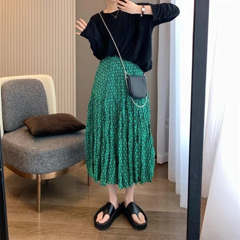 2024 Spring Summer Women New High Waist Pleated Skirt Female Long Loose A-line Skirts Ladies Floral Print Split Skirts B48
2024 Spring Summer Women New High Waist Pleated Skirt Female Long Loose A-line Skirts Ladies Floral Print Split Skirts B48