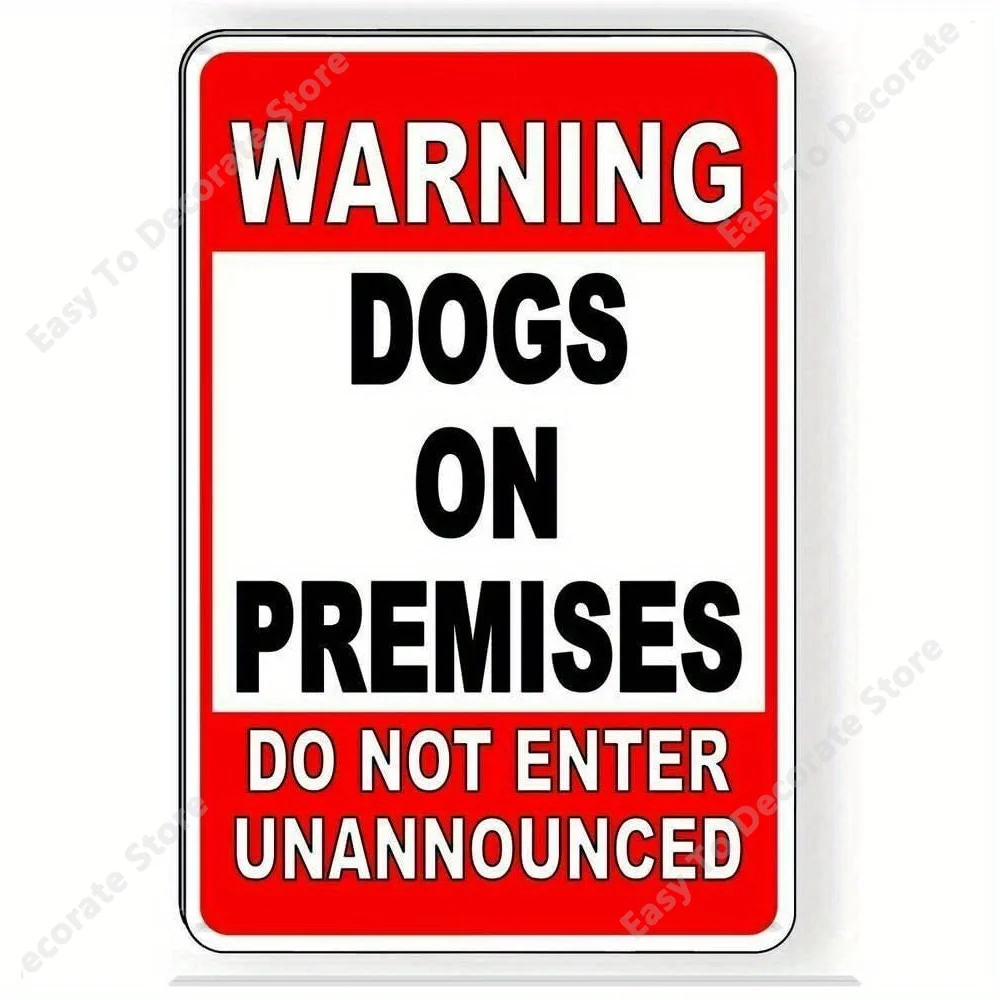 Metal Tin Sign, Warning Dogs On Premises Do Not Enter Unannounced Beware Of Dog Sign, For Farm Garden Bar Office Decor
Metal Tin Sign, Warning Dogs On Premises Do Not Enter Unannounced Beware Of Dog Sign, For Farm Garden Bar Office Decor