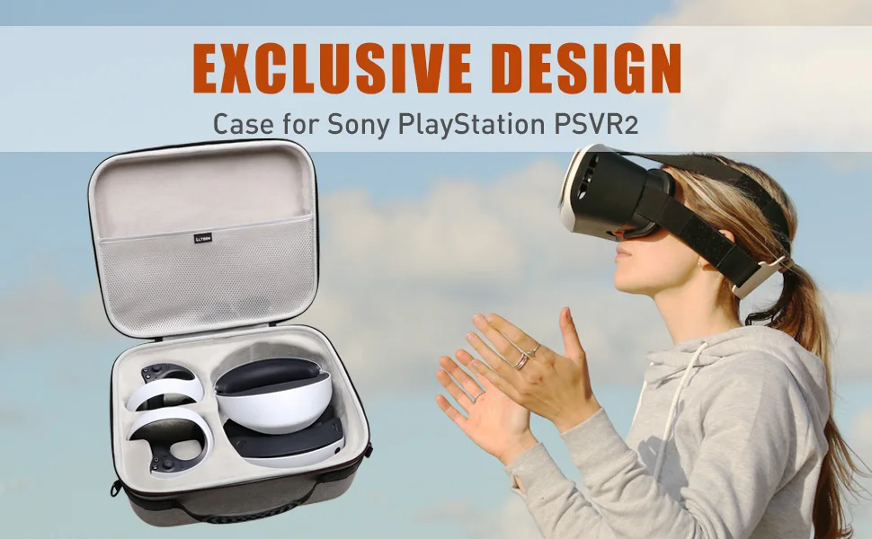 Carrying Case Compatible with Sony PlayStation PSVR2 , Travel Storage Protective Case with Shoulder Strap ,Grey(CASE only Carrying Case Compatible with Sony PlayStation PSVR2 , Travel Storage Protective Case with Shoulder Strap ,Grey(CASE only