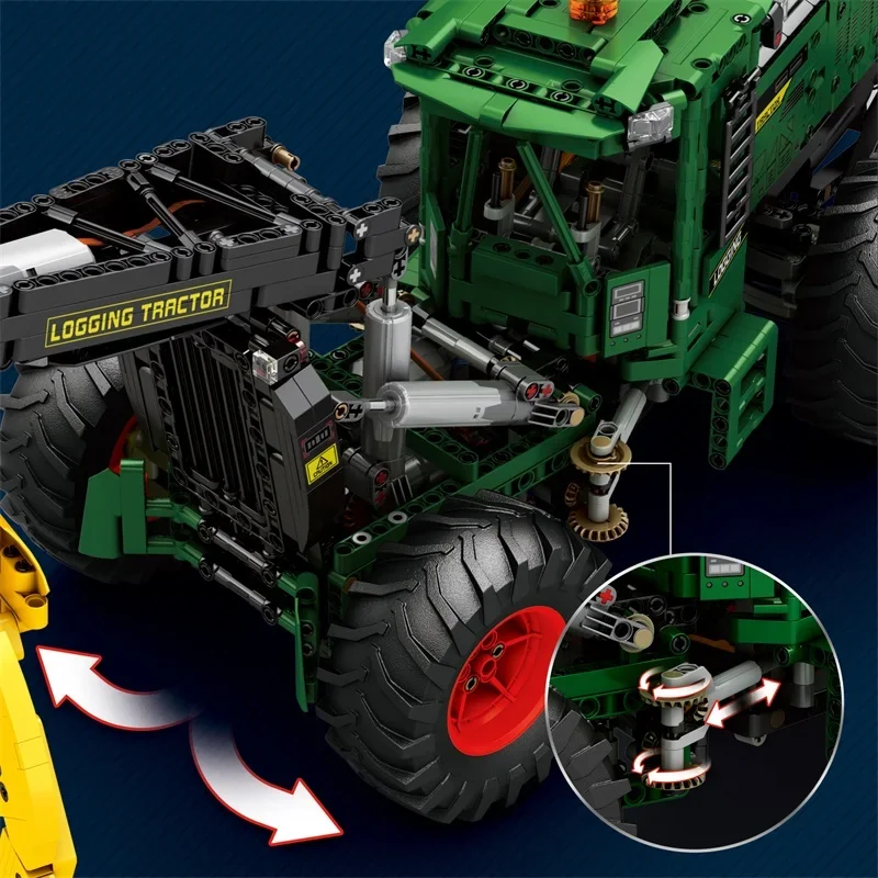 1741PCS RC Timber Tractor Building Blocks Farm Tractor Technology Electronic Remote Control Car Bricks Model Kids Toys Idea Gift 1741PCS RC Timber Tractor Building Blocks Farm Tractor Technology Electronic Remote Control Car Bricks Model Kids Toys Idea Gift