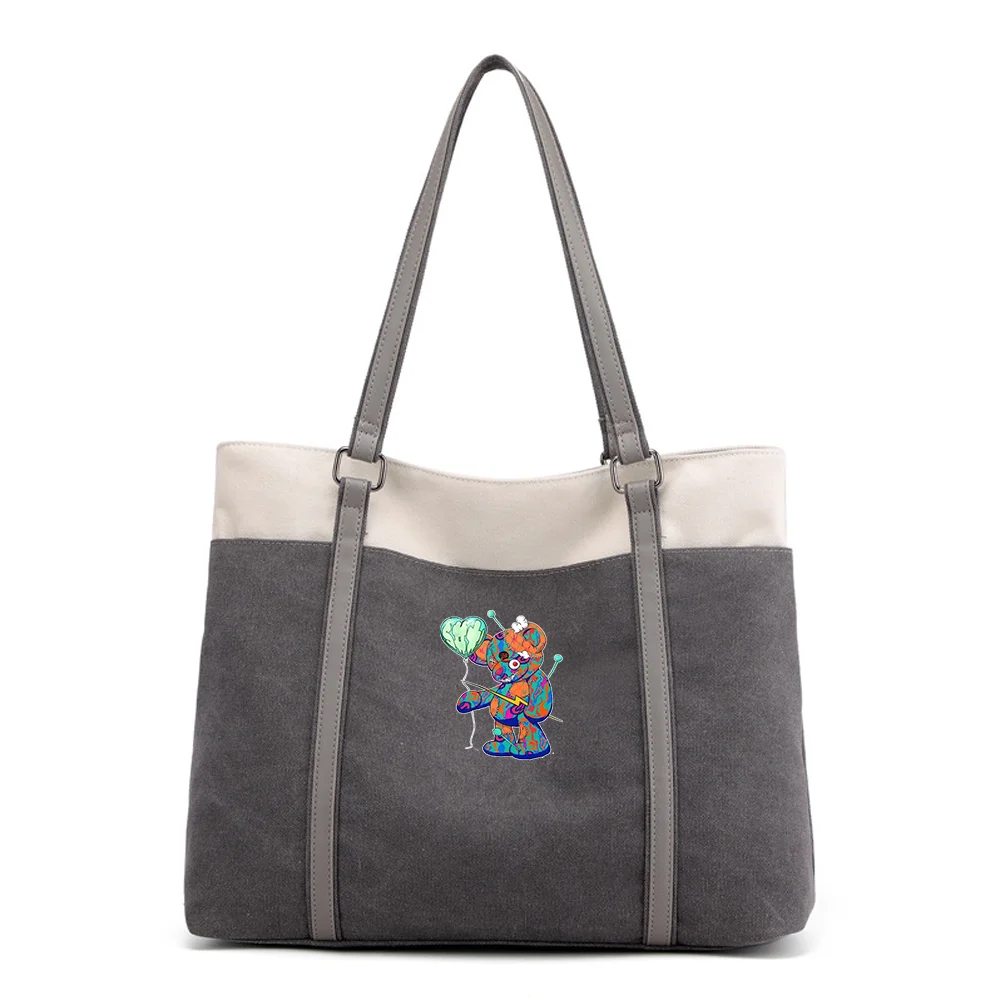 Women Canvas Handbag Bear Print Leisure Tote Bag Crossbody Bag Tote Messenger Bags
Women Canvas Handbag Bear Print Leisure Tote Bag Crossbody Bag Tote Messenger Bags