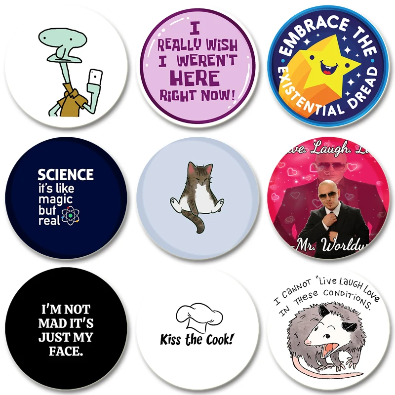 Funny Quotes Mr Worldwide Opossum Donkey Pin for Backpacks Round Plastic Brooches Creative Cartoon Figure Badge Gifts
Funny Quotes Mr Worldwide Opossum Donkey Pin for Backpacks Round Plastic Brooches Creative Cartoon Figure Badge Gifts