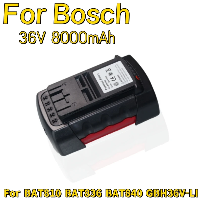 

8.0AH Lithium-Ion Battery For Bosch 36V BAT810 BAT840 D-70771 BAT836 BAT818 2607336003 Rechargeable Replacement Tools Batteries