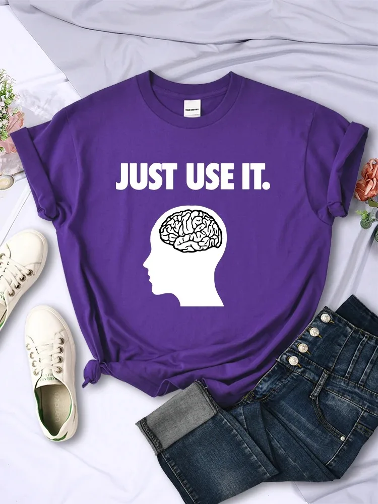 Just Use Your Brain Womens Clothing Funny Creativity 100% Cotton T-Shirts Casual Short Sleeve Girl T Shirt Summer Female Tops
Just Use Your Brain Womens Clothing Funny Creativity 100% Cotton T-Shirts Casual Short Sleeve Girl T Shirt Summer Female Tops