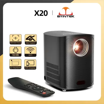 BYINTEK X20 미니 LED 프로젝터, 스마트 안드로이드 와이파이, 홈 시어터 비디오 프로젝터, 풀 HD, 1080P, 4k 시네마 스마트폰용