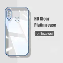 Luxury Plating Bumper Clear Case For Huawei P30 Lite P20 P40 P50 Pro Mate 20 P 30 Silicone Transparent Back Cover P30lite P30pro