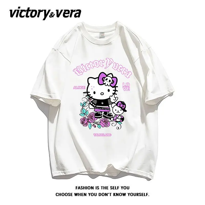 Sanrio Hellokitty 2023 Summer New Cotton Short Sleeve T-Shirt Women's American Style Loose Large Size Half Sleeve Clothing Tide
Sanrio Hellokitty 2023 Summer New Cotton Short Sleeve T-Shirt Women's American Style Loose Large Size Half Sleeve Clothing Tide