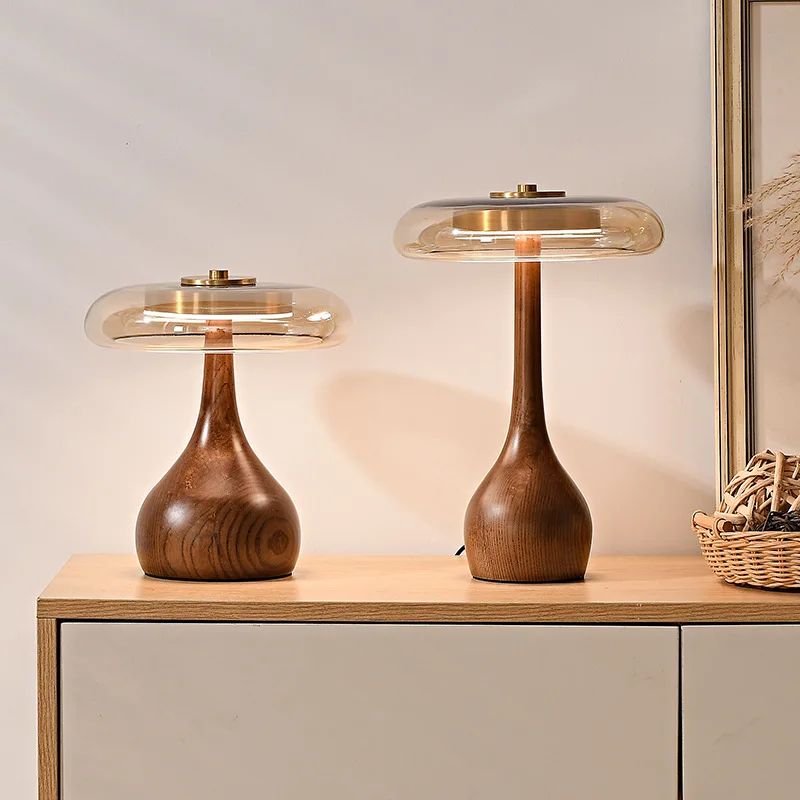 2024 New Style LED Luxury Copper Desktop Lamp Wood Glass Desk Lamp For Bedside Bedroom Home Art Decorative Mushroom Table Light
2024 New Style LED Luxury Copper Desktop Lamp Wood Glass Desk Lamp For Bedside Bedroom Home Art Decorative Mushroom Table Light