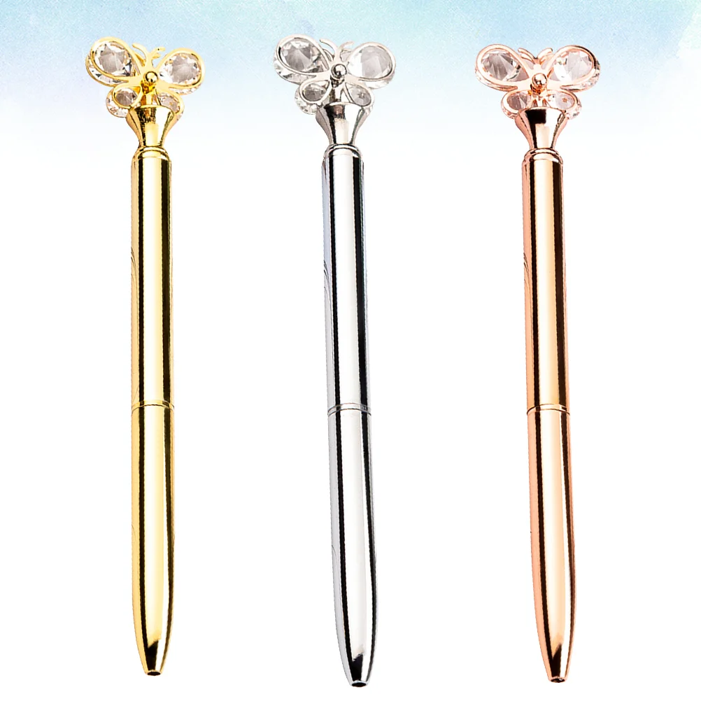 3pcs Ball-point Pen Metal Crystal Ballpoint Pens Stationery for Home School Office (Rose Gold, Golden, Silver, 3pcs/Pack)
3pcs Ball-point Pen Metal Crystal Ballpoint Pens Stationery for Home School Office (Rose Gold, Golden, Silver, 3pcs/Pack)
