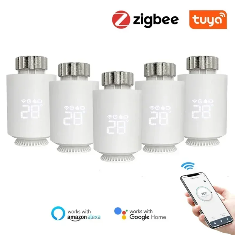 Термостат Tuya ZigBee с приводом радиатора, умный термостатический клапан с поддержкой Alexa Google Home
Термостат Tuya ZigBee с приводом радиатора, умный термостатический клапан с поддержкой Alexa Google Home