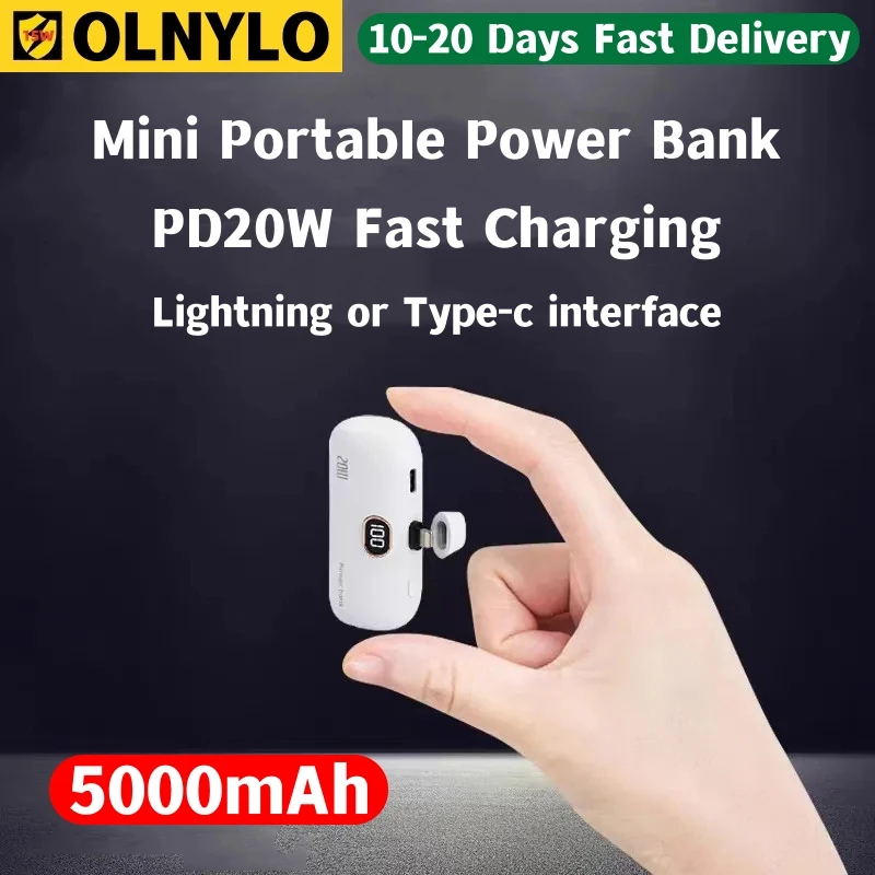 New Portable Power Bank 5000mAh Mini Powerbank 20W Fast Charger Lightning Type-C Port External Battery For iPhone Samsung Xiaomi
New Portable Power Bank 5000mAh Mini Powerbank 20W Fast Charger Lightning Type-C Port External Battery For iPhone Samsung Xiaomi