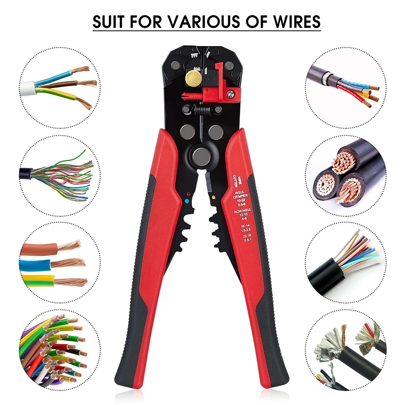 Multifunctional Automatic Stripping Pliers Cable stripper Tools Used For Cables Cutting Crimping Terminal 0.2-6.0mm Hand Tool
Multifunctional Automatic Stripping Pliers Cable stripper Tools Used For Cables Cutting Crimping Terminal 0.2-6.0mm Hand Tool