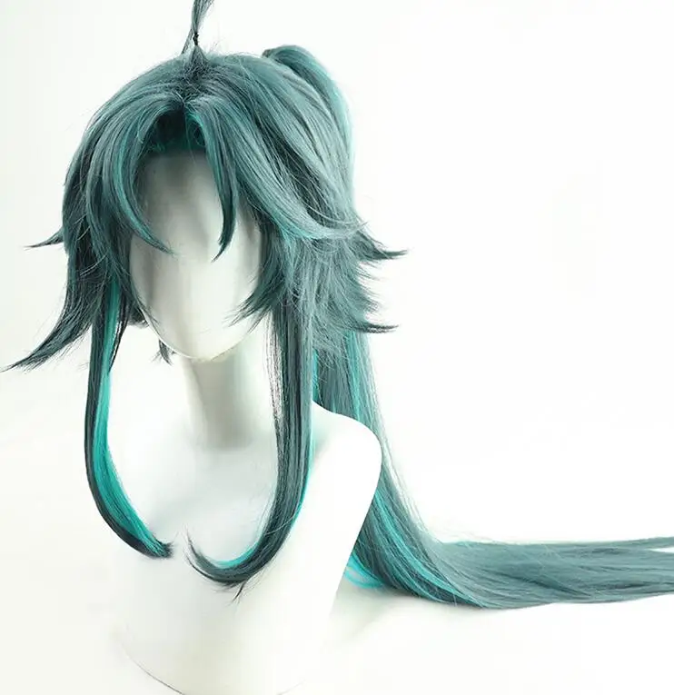 100cm Genshin Impact Xiao Cosplay Wig Long Straight Pigtail Dark Green Heat Resistant Hair Adult Halloween Role Play 
100cm Genshin Impact Xiao Cosplay Wig Long Straight Pigtail Dark Green Heat Resistant Hair Adult Halloween Role Play