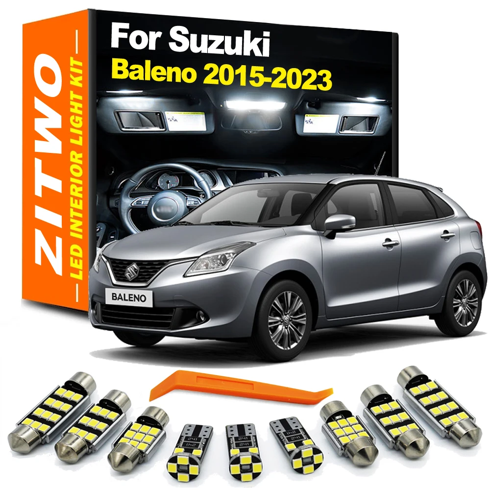 

ZITWO 10Pcs Canbus For Suzuki Baleno 2015- 2018 2019 2020 2021 2022 2023 2024 Interior Dome Map Light Kit LED Bulb Accessories