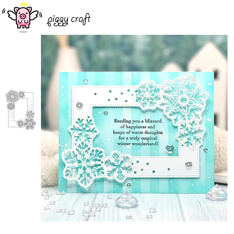 Piggy Craft metal cutting dies cut die mold Snowflake rectangular frame Scrapbook paper craft knife mould blade punch stencils 
Piggy Craft metal cutting dies cut die mold Snowflake rectangular frame Scrapbook paper craft knife mould blade punch stencils
