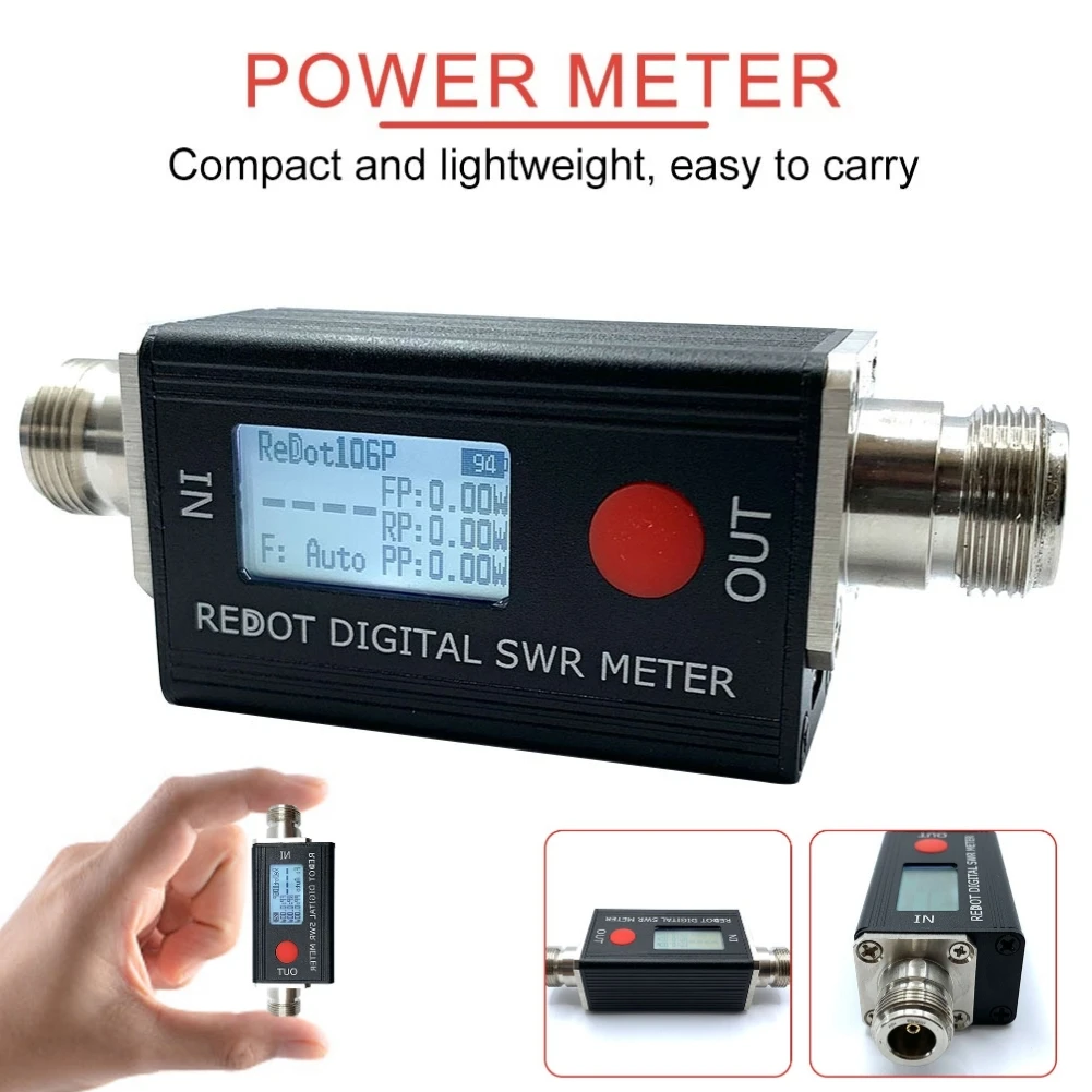 RD106P Digital SWR Meter 120W Standing Wave Meter FMB VHF UHF 80-999MHz Standing-wave Ratio 1.00-99.9 Support DMR Walkie Talkie
RD106P Digital SWR Meter 120W Standing Wave Meter FMB VHF UHF 80-999MHz Standing-wave Ratio 1.00-99.9 Support DMR Walkie Talkie