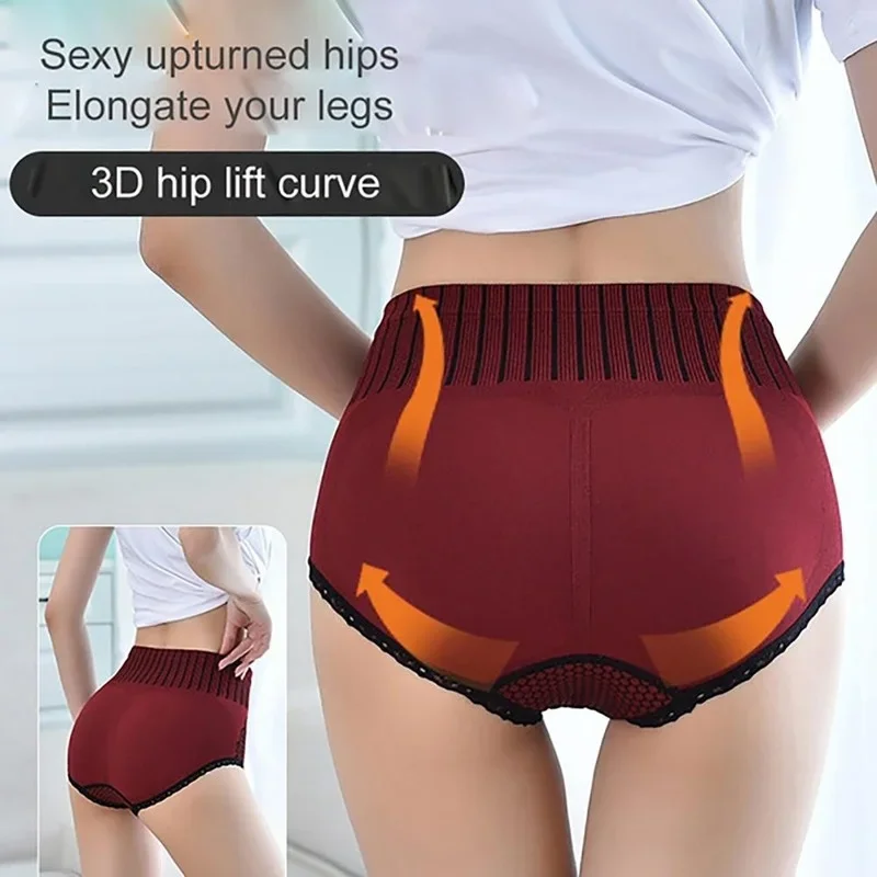Culotte Menstruelle Taille Haute en Polyester Graphène, Sous-Vêtement Sans Couture pour Femme 6