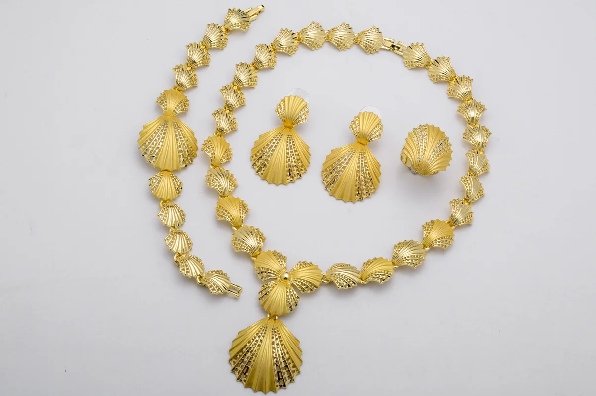 Sunny Jewelry Set Costume Shell Earrings Necklace Bracelet Ring Simple Design Gold Plated For Women Bridal Wedding Party 1 Mallzona S56af52a502534339ad309fb2d5ba78887 Sunny Jewelry Set Costume Shell Earrings Necklace Bracelet Ring Simple Design Gold Plated For Women Bridal Wedding Party Mallzona