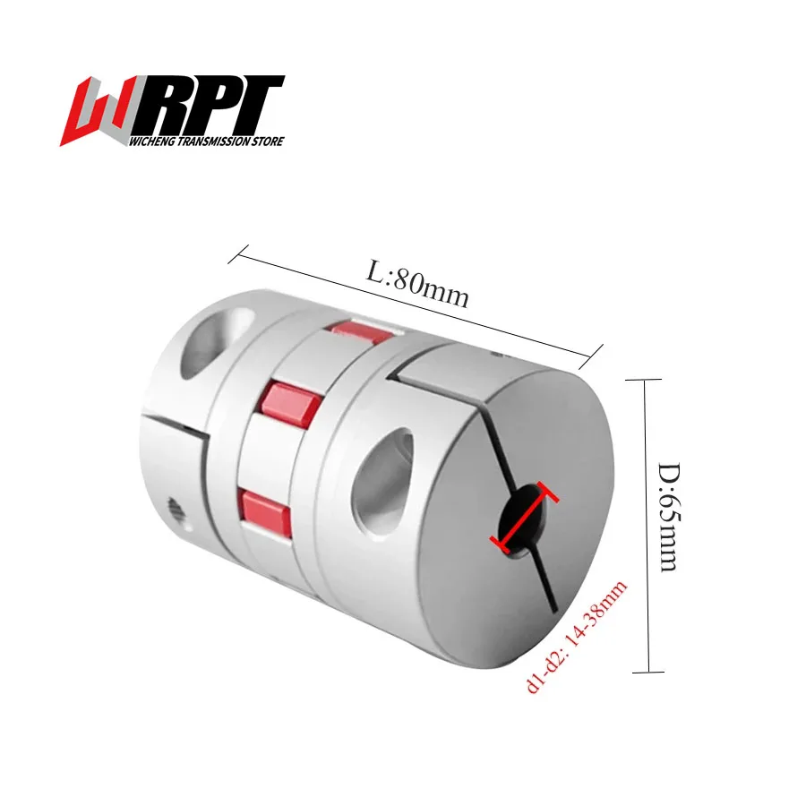 Plum Blossom Coupling Star Screw Encoder Elastic High Torque Coupling Servo Motor Aluminum Coupling XB-65X80
Plum Blossom Coupling Star Screw Encoder Elastic High Torque Coupling Servo Motor Aluminum Coupling XB-65X80