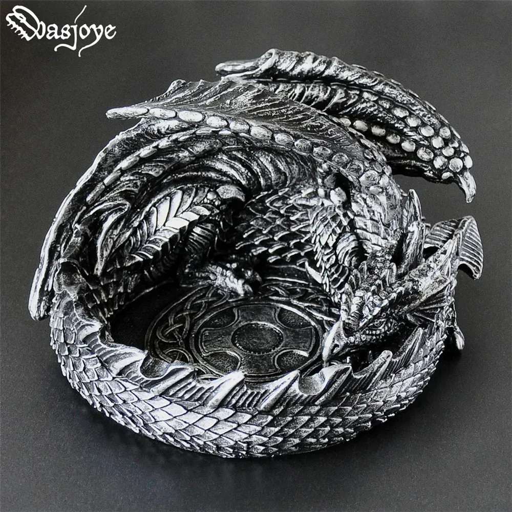 

Ashtray Dungeons DND Dice Tray Board Game Dragon Dice Display Tray Creative Cigarette Smoking Plate Home Office Desktop Decor
