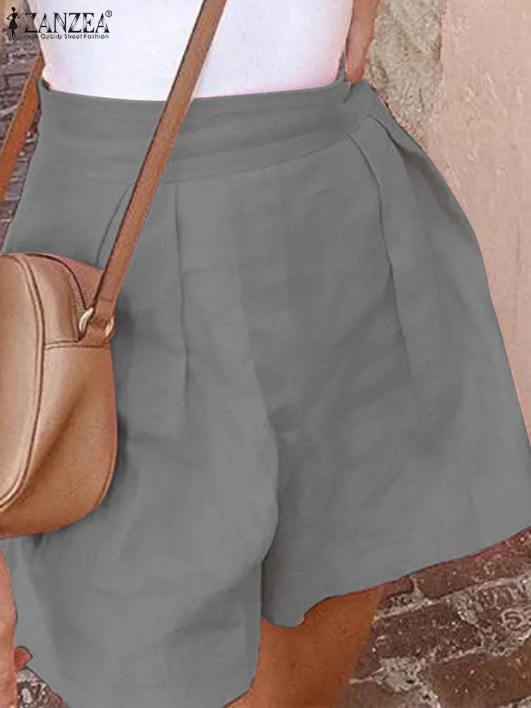 ZANZEA Women 2023 Summer Wide Leg Short Pants Solid Color Elastic High Waist Leisure Loose Shorts Pleated Casual Cotton Bottoms
ZANZEA Women 2023 Summer Wide Leg Short Pants Solid Color Elastic High Waist Leisure Loose Shorts Pleated Casual Cotton Bottoms
