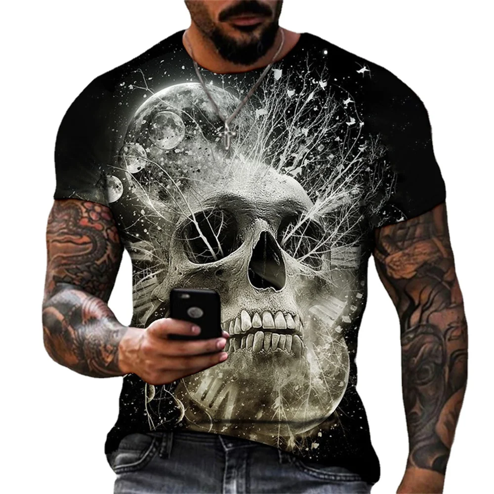 Summer Fashion Horror Skulls 3D Print Men T-shirts Loose O-Neck Short Sleeve Skeleton Street Rock Hip-Hop Tops Tees Clothing 6XL
Summer Fashion Horror Skulls 3D Print Men T-shirts Loose O-Neck Short Sleeve Skeleton Street Rock Hip-Hop Tops Tees Clothing 6XL