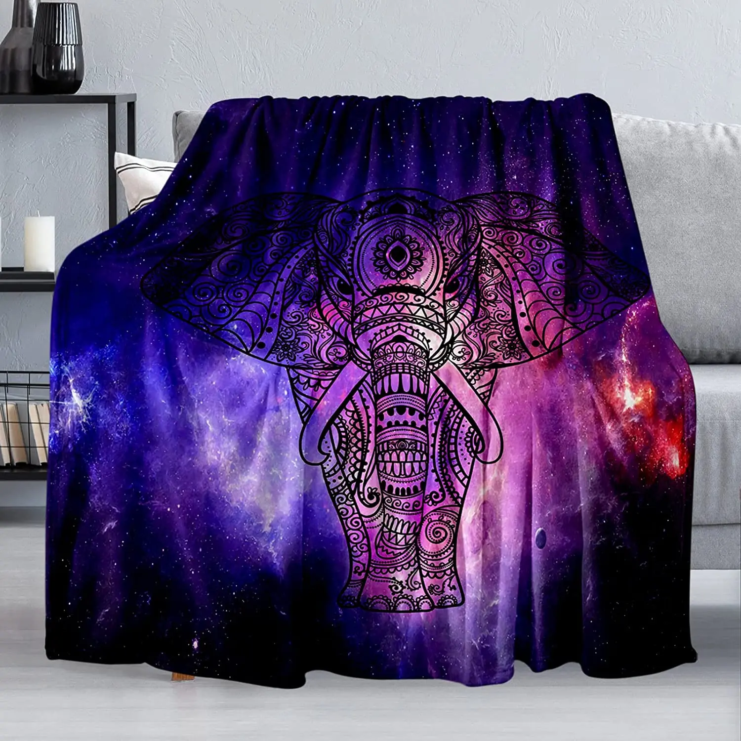 Elephant Flannel Throw Blanket Bohemian Style Mandala Pattern for Bed Couch Sofa Decor Friend Gifts Lightweight Super Soft Warm
Elephant Flannel Throw Blanket Bohemian Style Mandala Pattern for Bed Couch Sofa Decor Friend Gifts Lightweight Super Soft Warm