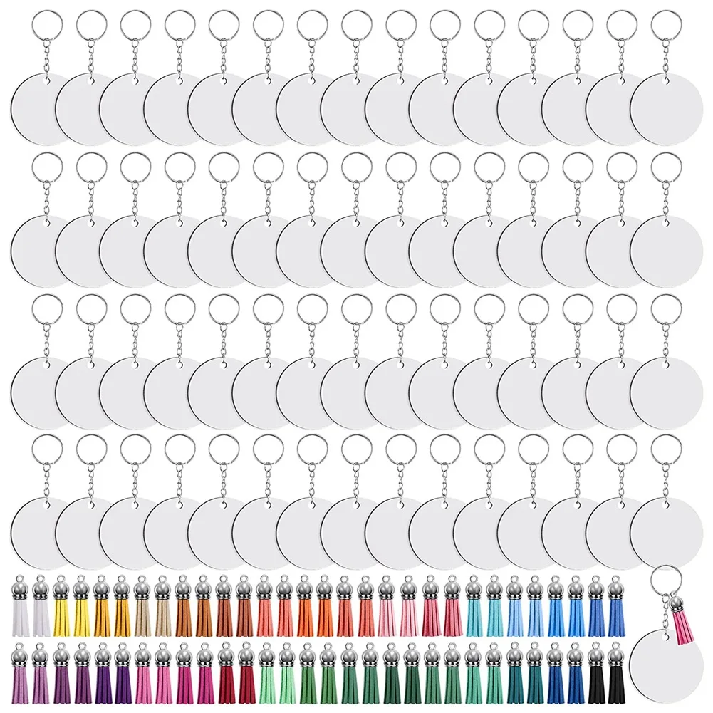 240 Pieces Sublimation Blanks Keychain Set Round Key Rings Sublimation Ornament Blanks Heat Transfer Keychain Tassels
240 Pieces Sublimation Blanks Keychain Set Round Key Rings Sublimation Ornament Blanks Heat Transfer Keychain Tassels