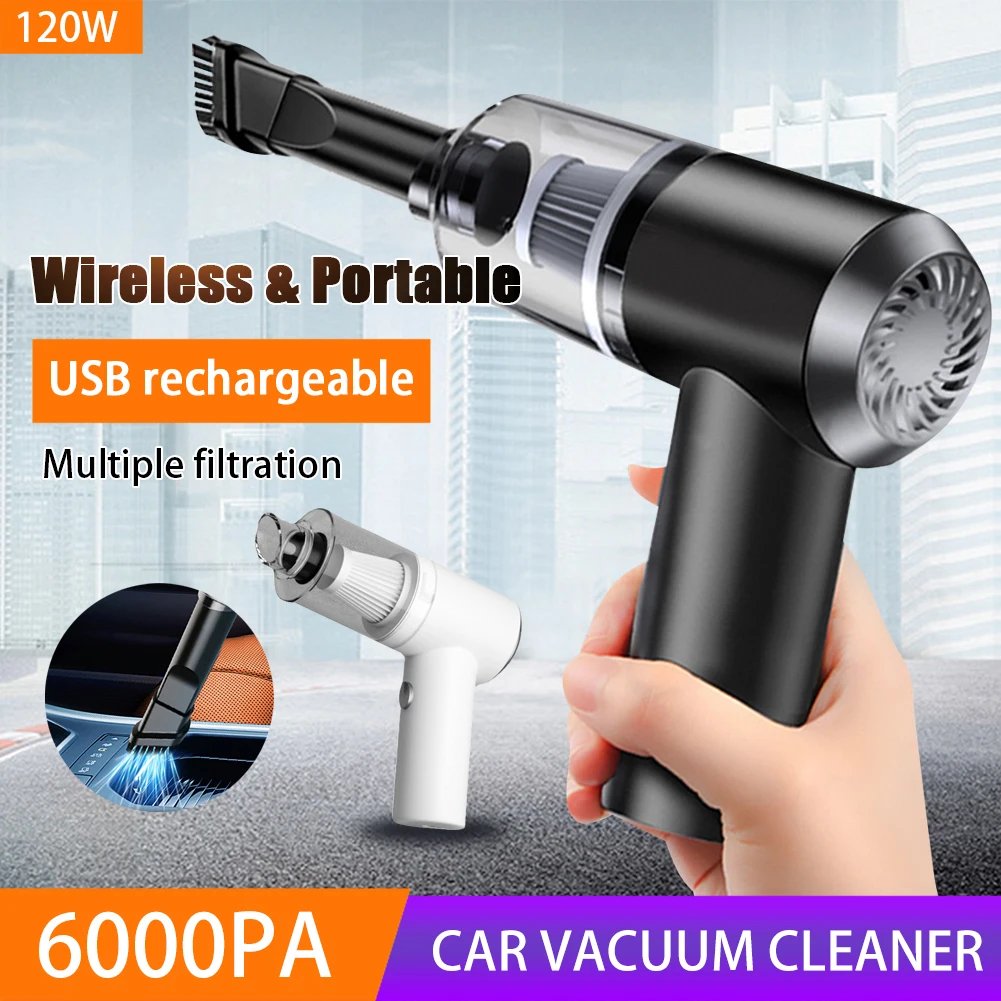 120W Wireless Car Vacuum Cleaner 6000PA Portable Handheld High-power Vacuum Cleaner For Car Home Office Keyboard Cleaning
120W Wireless Car Vacuum Cleaner 6000PA Portable Handheld High-power Vacuum Cleaner For Car Home Office Keyboard Cleaning