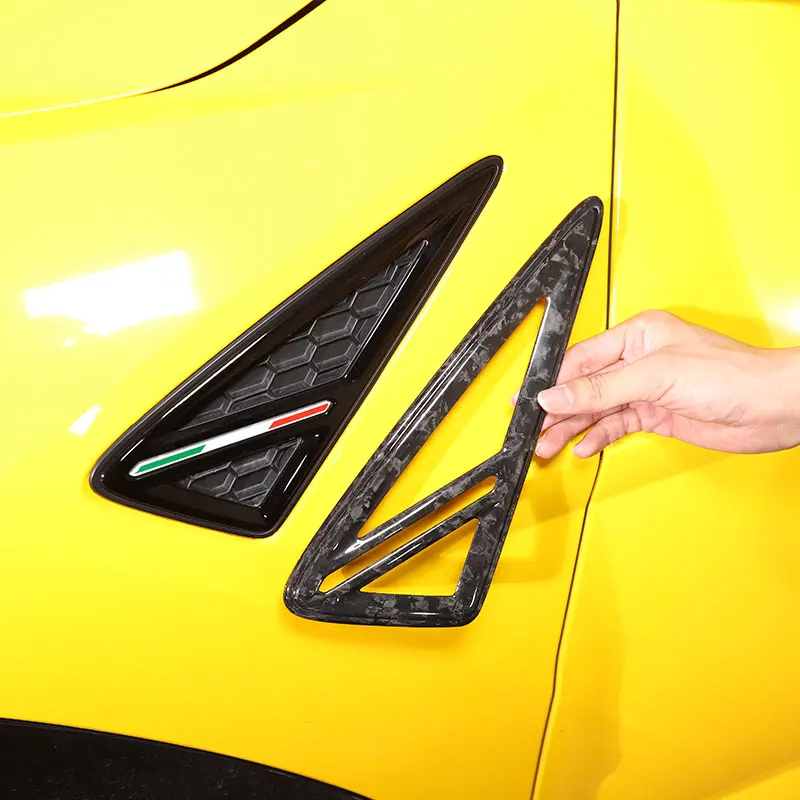 

For Lamborghini URUS 2018-2023 Real Carbon Fiber Car Side Fender Vent Frame Cover Trim Sticker Car Accessories