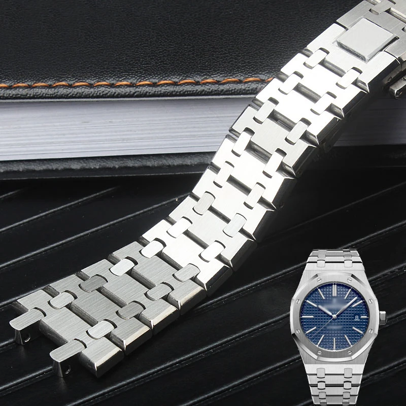 

316L Stainless Steel Bracelet For AP 15400 Audemars Piguet Royal Oak GA2100 2110 Strap Men Silver Watch Band 28mm 26mm