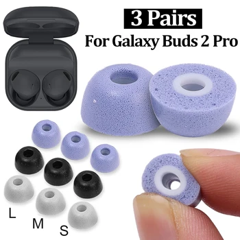 삼성 갤럭시 버즈 2 프로용 메모리 폼 이어팁, 미끄럼 방지 교체용 이어버드, 이어플러그 이어 패드 캡, 액세서리 L, 1 쌍, 2 쌍, 3 쌍 상품 이미지