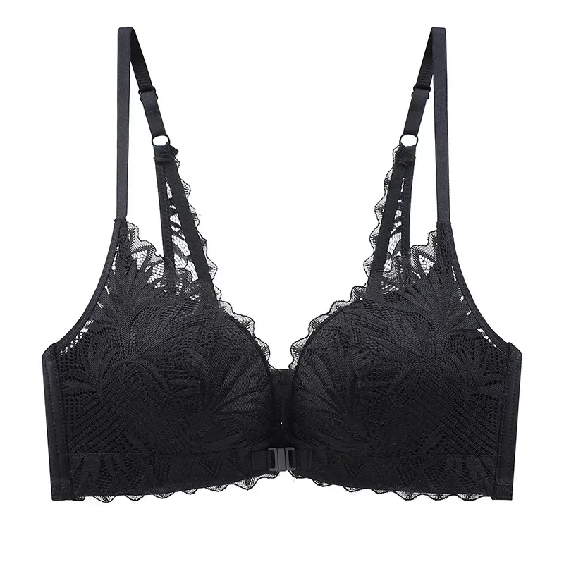 

Underwear Pink Lace Skin Bralette Sexy A Women Wireless Fashion Up Padded Cup Roseheart Bras Push B Black Female