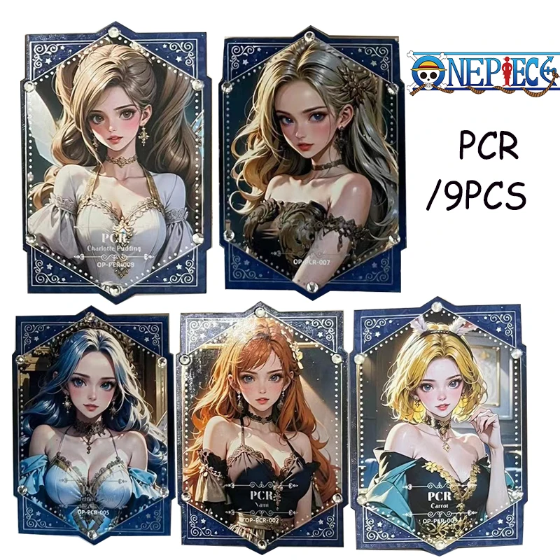 

One Piece Card PCR/9Pcs Vivi Robin Hancock Nami Boys' Anime Collectible Cards Christmas Birthday Presents Monet Perona