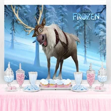 Disney Frozen Anna Elsa SvenPhotography Backdrop Custom Products Princess Birthday Photo Background Cartoon Photocall Photozone