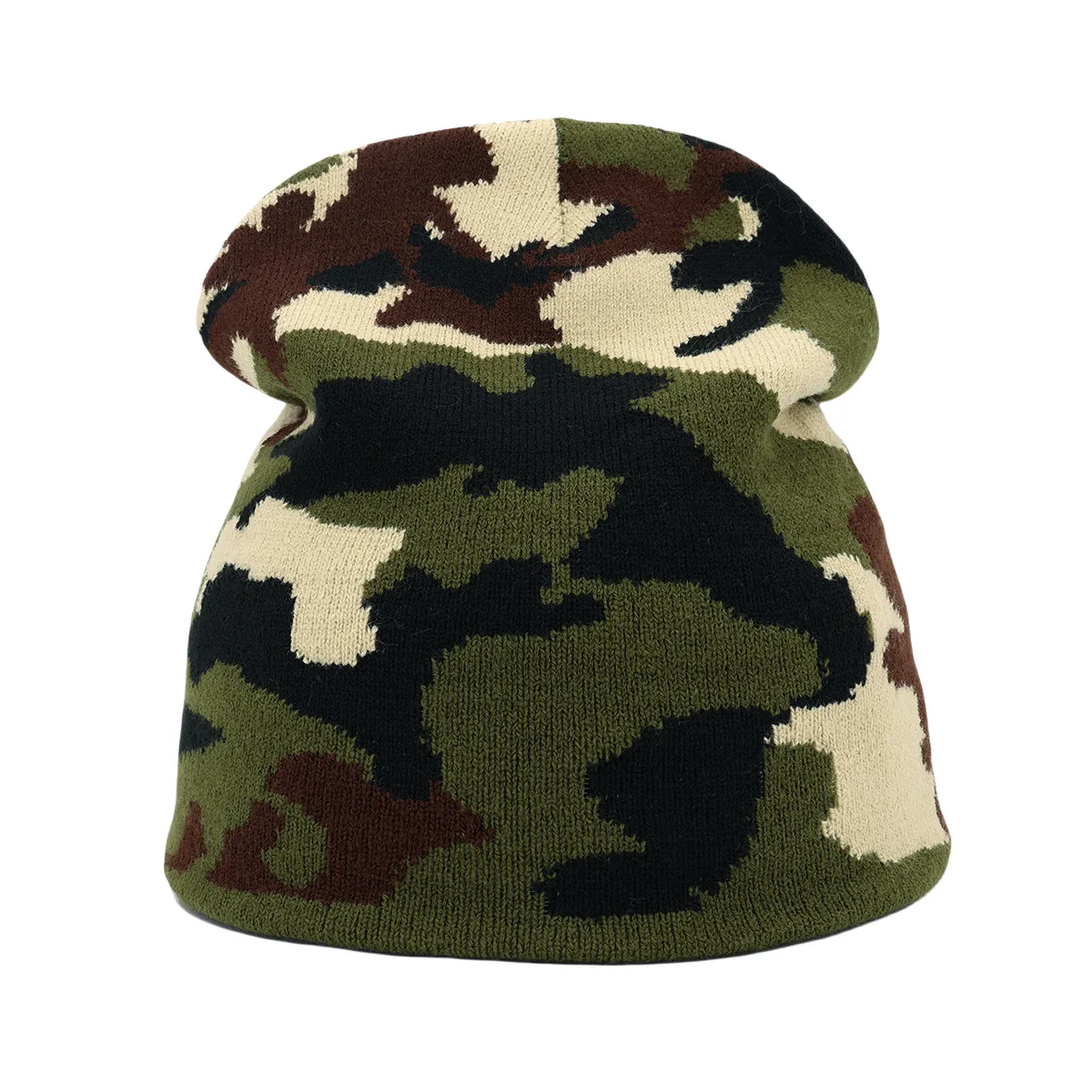 Camouflage Knitted Winter Beanie - Unisex Windproof Hat 2 S56bb8cab641445eeb00d4395fe80d6efO
