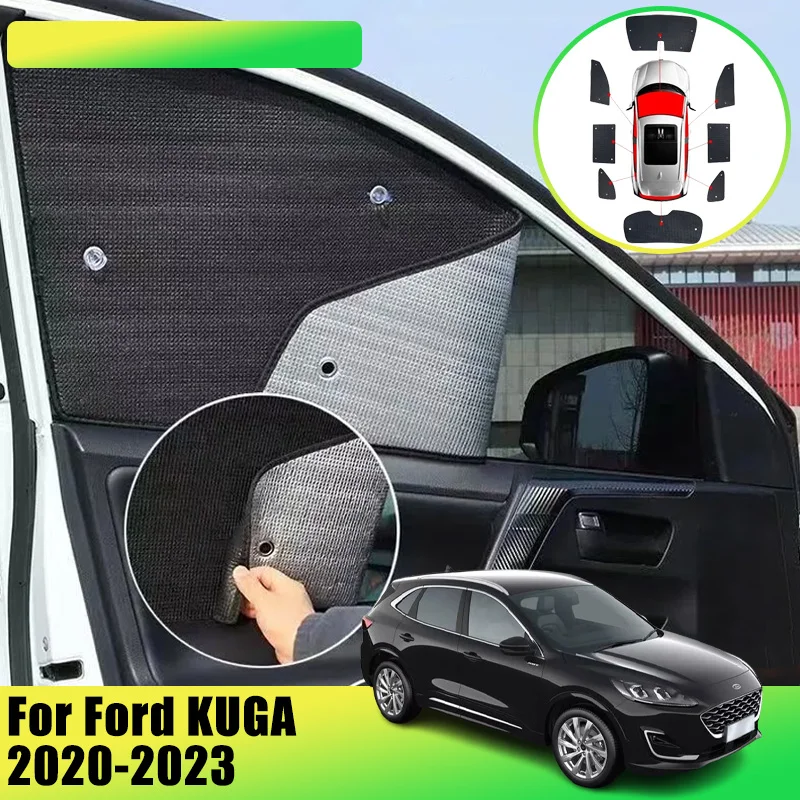 

Full Car Coverage Sunshade For Ford KUGA MK3 CX482 2020-2023 2021 2022 Sunscreen Window Sunshades Visor Visors Cover Accessories