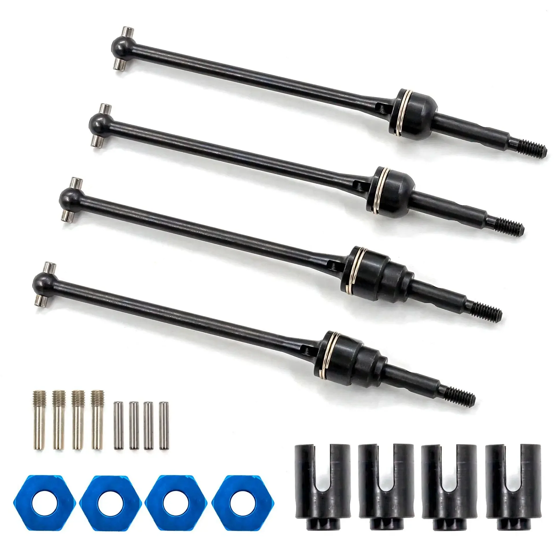 

4Pcs Steel Front and Rear Drive Shaft CVD Driveshaft for 1/10 Traxxas Slash Rustler Hoss Stampede VXL 4X4 RC Car Upgrade Parts