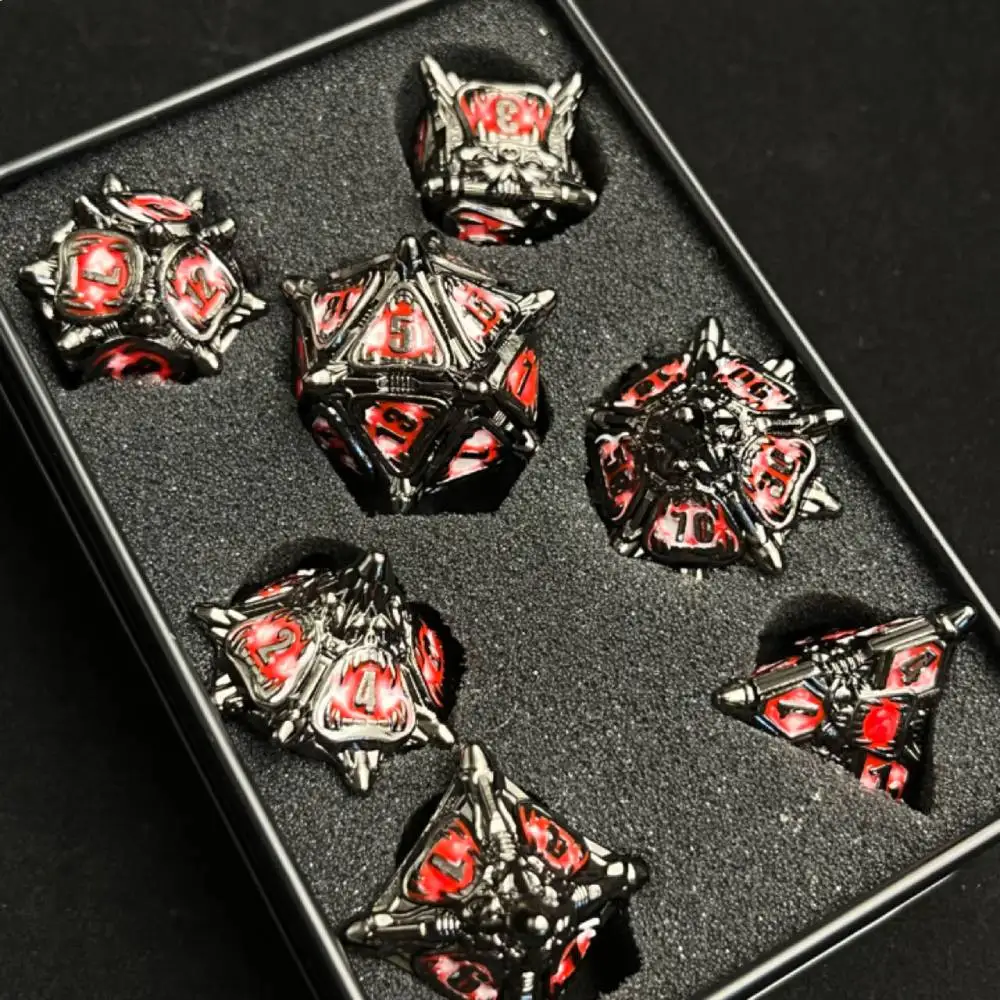 

DND RPG Dices Metal Dice Set Dungeons and Dragons Board Game D4 D6 D8 D10 D% D12 D20 DND Role Playing games polyhedral Dice