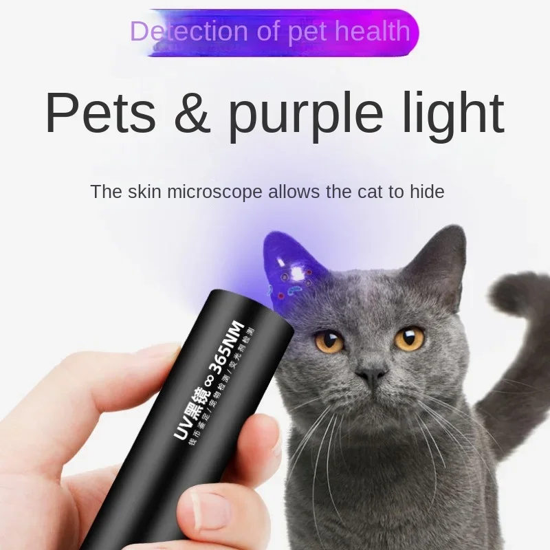 

365nm UV Flashlight Mini LED Ultraviolet Torch USB Rechargeable Waterproof Ultra Violet Light Pet Urine Scorpions Detection Lamp