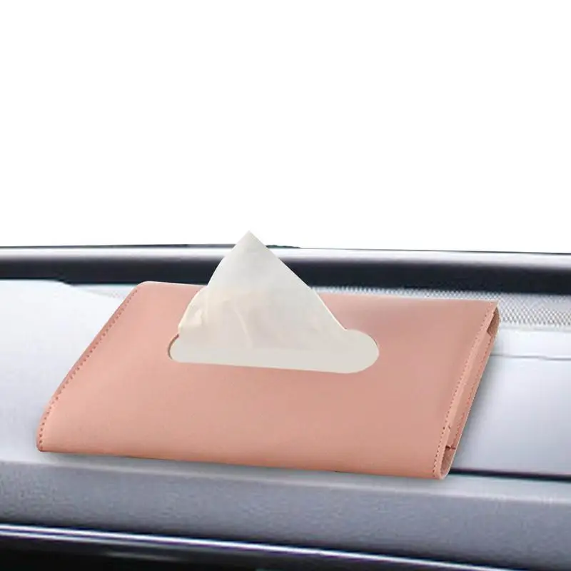 

Tissue Box Holder For Car Sun Visor PU Leather Organizers Napkin Holder Car Storage Pouch Holder Auto Interior Accessories Allow