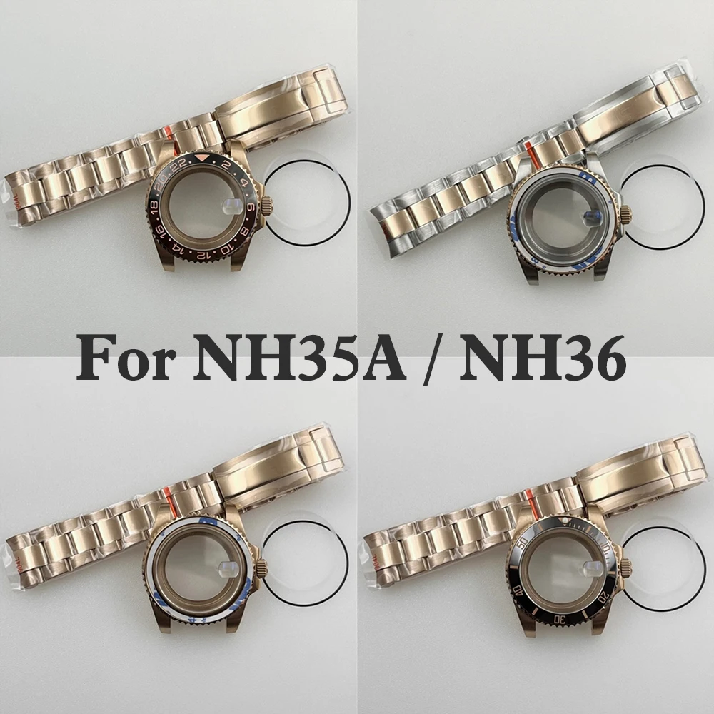 40MM Watch Case Set 316L Stainless Steel Case + Strap Sapphire Glass with Calendar Window Men's Watches for NH35A/ NH36 Movement
40MM Watch Case Set 316L Stainless Steel Case + Strap Sapphire Glass with Calendar Window Men's Watches for NH35A/ NH36 Movement