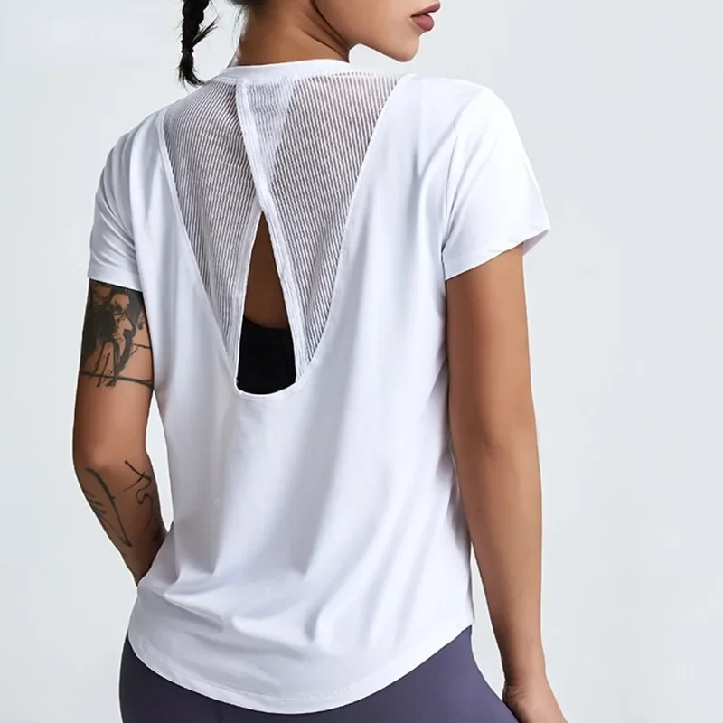 Loose Yoga Clothes Tops Short-Sleeved Running Quick-Drying Clothes T-Shirts Short Sports Hollow Fitness Clothes Women's Blouses
Loose Yoga Clothes Tops Short-Sleeved Running Quick-Drying Clothes T-Shirts Short Sports Hollow Fitness Clothes Women's Blouses