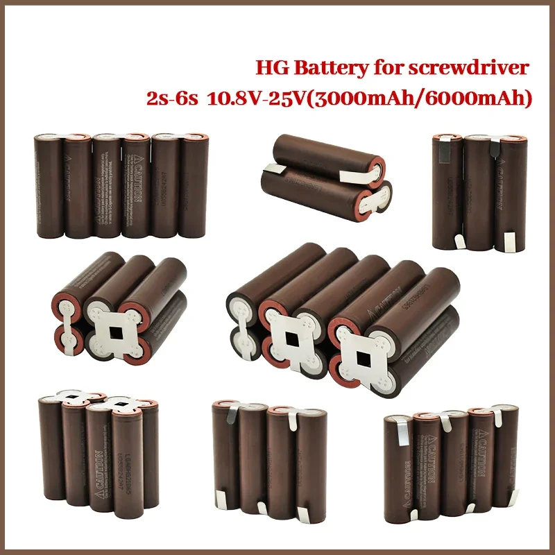 NEW 18650 HG2 3000mAh 6000mAh 20amps 3S 4S 5S 6S 8S 7.4V 12.6V 14.8V 18V 25.2V 29.6V For Screwdriver batteries weld battery pack
NEW 18650 HG2 3000mAh 6000mAh 20amps 3S 4S 5S 6S 8S 7.4V 12.6V 14.8V 18V 25.2V 29.6V For Screwdriver batteries weld battery pack