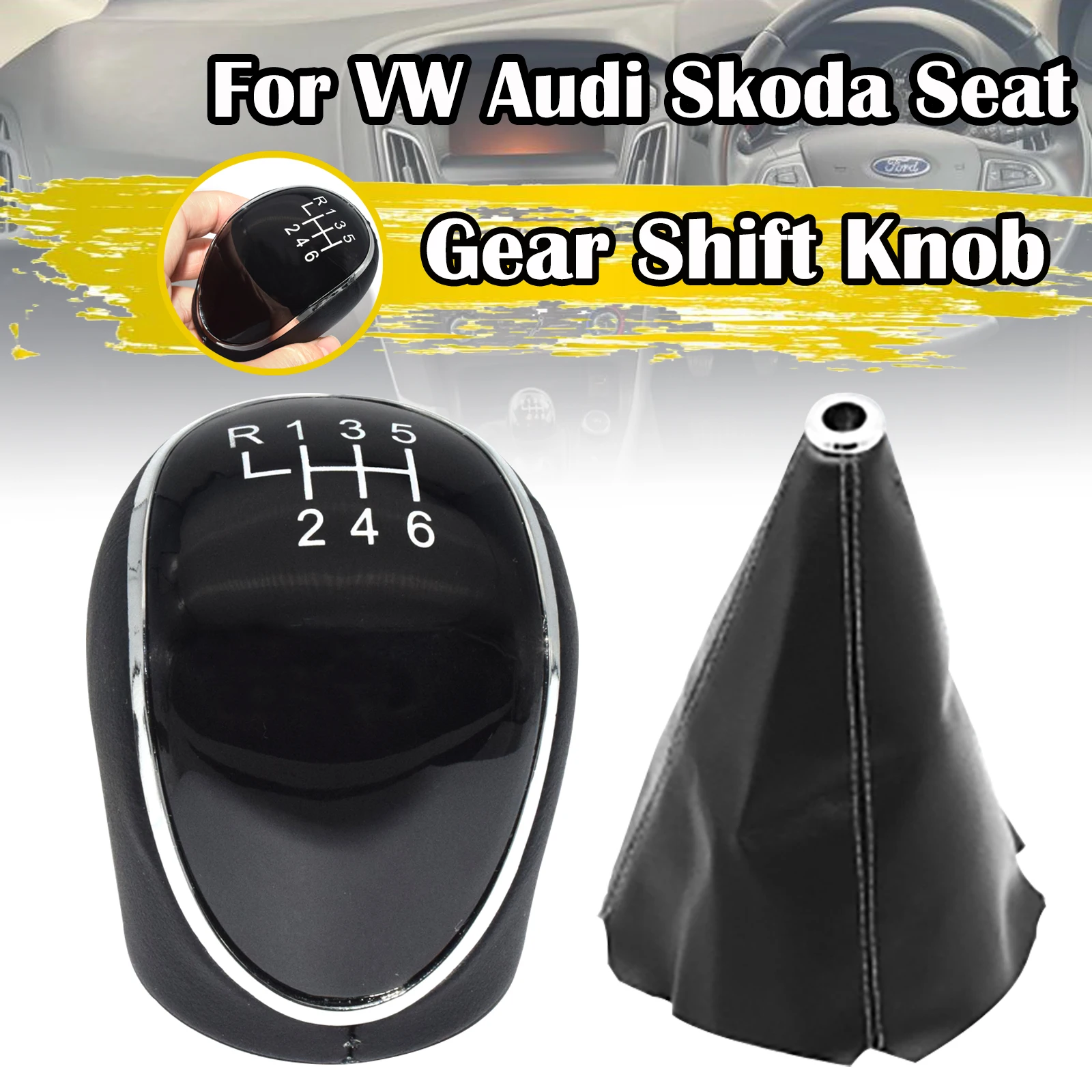 6 Speed Gear Shift Knob For Ford Mondeo Mk4 S-Max Focus Mk2 Kuga Lexus IS XE20Leather Shifter Lever Arm Headball Car Accessories
6 Speed Gear Shift Knob For Ford Mondeo Mk4 S-Max Focus Mk2 Kuga Lexus IS XE20Leather Shifter Lever Arm Headball Car Accessories
