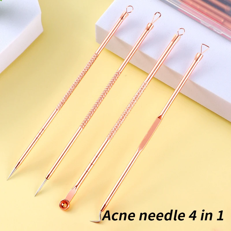 4pcs Stainless Steel Acne Blackhead Removal Kit Acne Blemish Pimple Extractor Remover Needles Face Skin Care Cleaning Tools
4pcs Stainless Steel Acne Blackhead Removal Kit Acne Blemish Pimple Extractor Remover Needles Face Skin Care Cleaning Tools